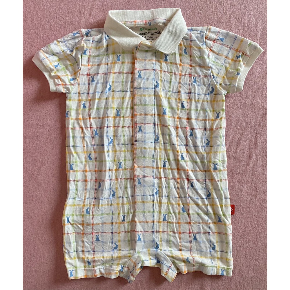 Magnetic Me Polo Romper, 6-9M